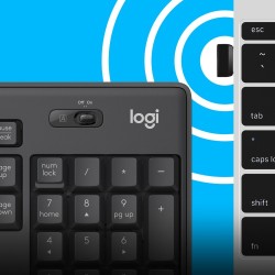 Logitech MK295 Silent Wireless Combo Belaidė klaviatūra, US Int, Graphite (SPEC)