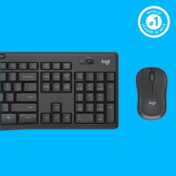 Logitech MK295 Silent Wireless Combo Belaidė klaviatūra, US Int, Graphite (SPEC)