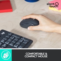 Logitech MK295 Silent Wireless Combo Belaidė klaviatūra, US Int, Graphite (SPEC)