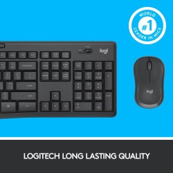 Logitech MK295 Silent Wireless Combo Belaidė klaviatūra, US Int, Graphite (SPEC)