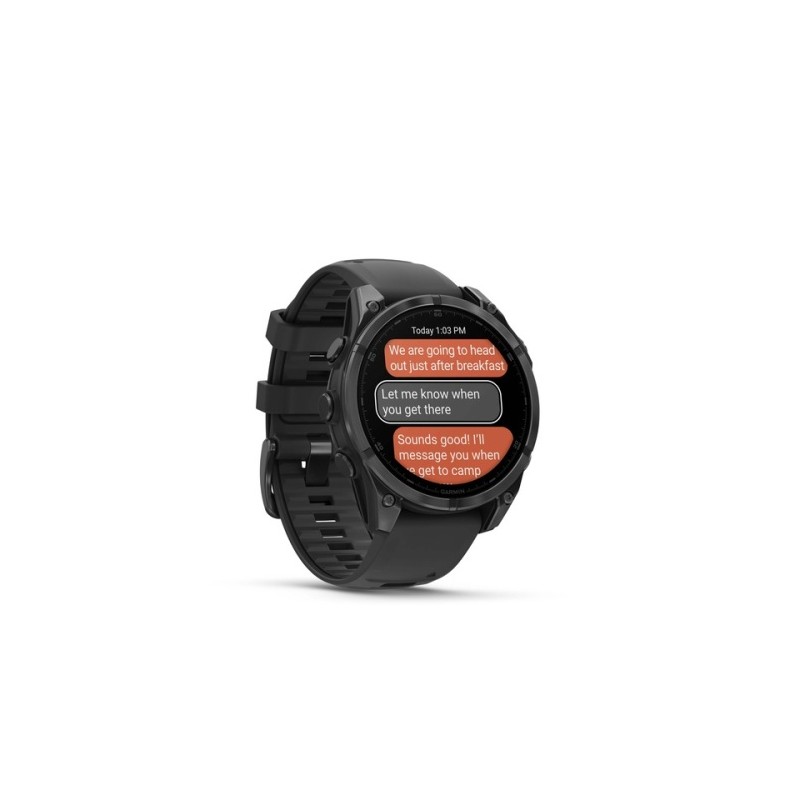 Garmin Fenix 8 Išmanusis laikrodis 47 mm AMOLED Slate Gray with Black Silicone Band