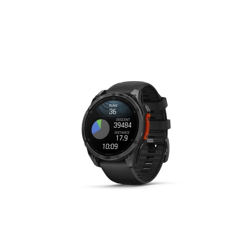 Garmin Fenix 8 Išmanusis laikrodis 47 mm AMOLED Slate Gray with Black Silicone Band