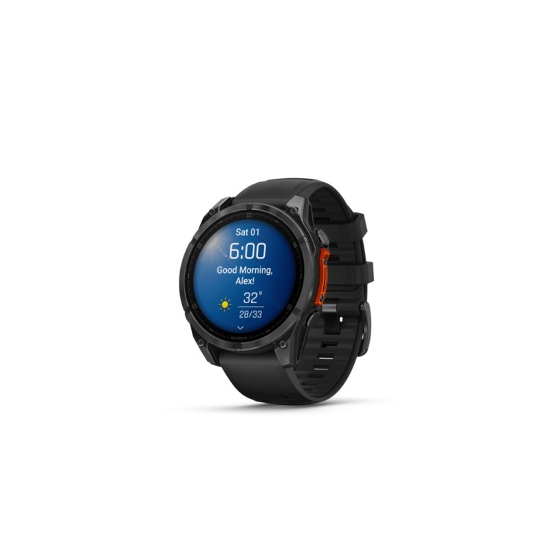 Garmin Fenix 8 Išmanusis laikrodis 47 mm AMOLED Slate Gray with Black Silicone Band