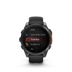 Garmin Fenix 8 Išmanusis laikrodis 47 mm AMOLED Slate Gray with Black Silicone Band