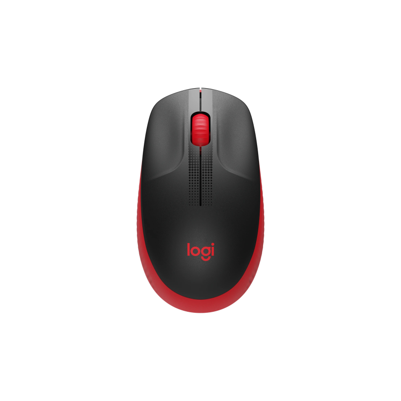 Logitech M190 Full-Size Belaidė pelė, RF Wireless, 1000 DPI, Raudona (SPEC)