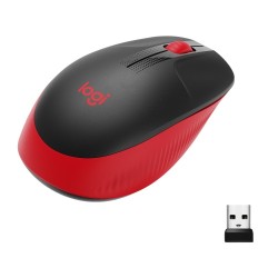 Logitech M190 Full-Size Belaidė pelė, RF Wireless, 1000 DPI, Raudona (SPEC)