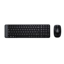Logitech MK220 Combo Belaidė klaviatūra + pelė, US, Juoda (SPEC)