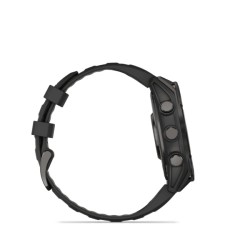 Garmin Fenix 8 Išmanusis laikrodis 47 mm AMOLED Sapphire,Carbon grey DLC,Black/Pebble grey sil. band