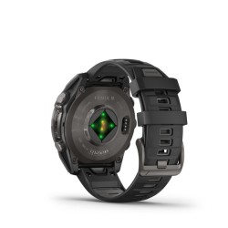 Garmin Fenix 8 Išmanusis laikrodis 47 mm AMOLED Sapphire,Carbon grey DLC,Black/Pebble grey sil. band
