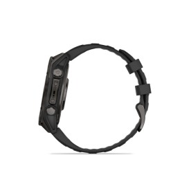 Garmin Fenix 8 Išmanusis laikrodis 47 mm AMOLED Sapphire,Carbon grey DLC,Black/Pebble grey sil. band