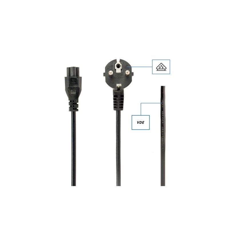 Gembird PC-186-ML12-1M Maitinimo kabelis CEE 7/7 (Type-F) to C5, 1 m, Juoda