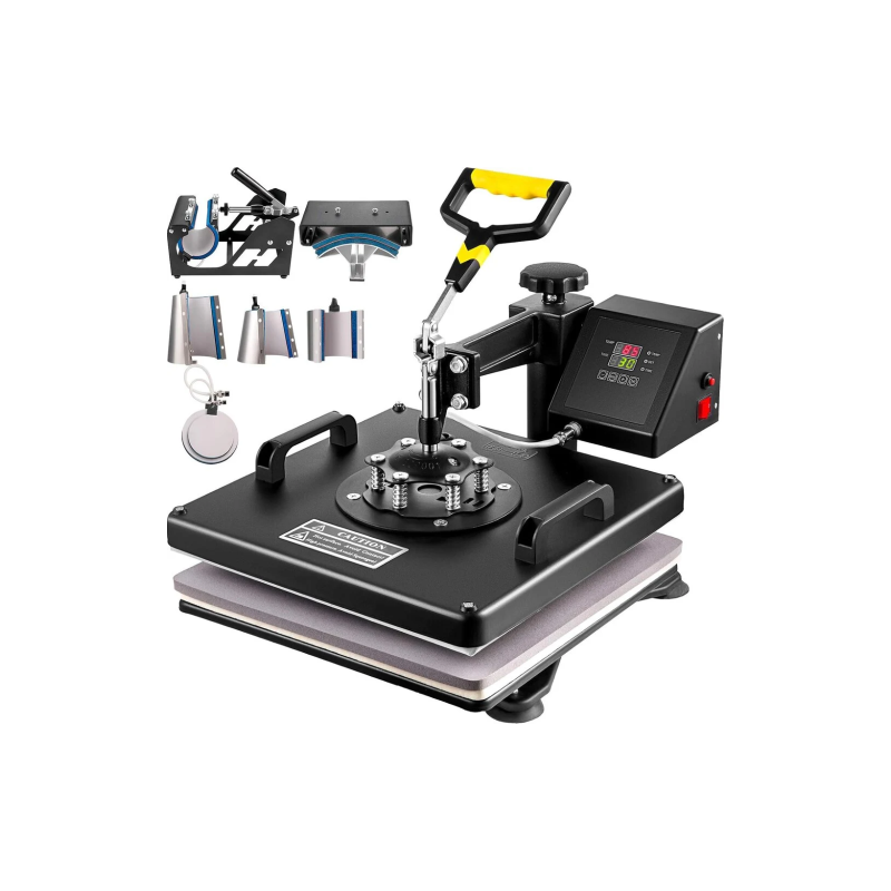 Vevor 8 in 1 Šilumos Presas, 220V, 1250W, 34-232 °C