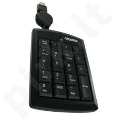 Skaičių klaviatūra 4World USB Mini, įtraukiamas laidas