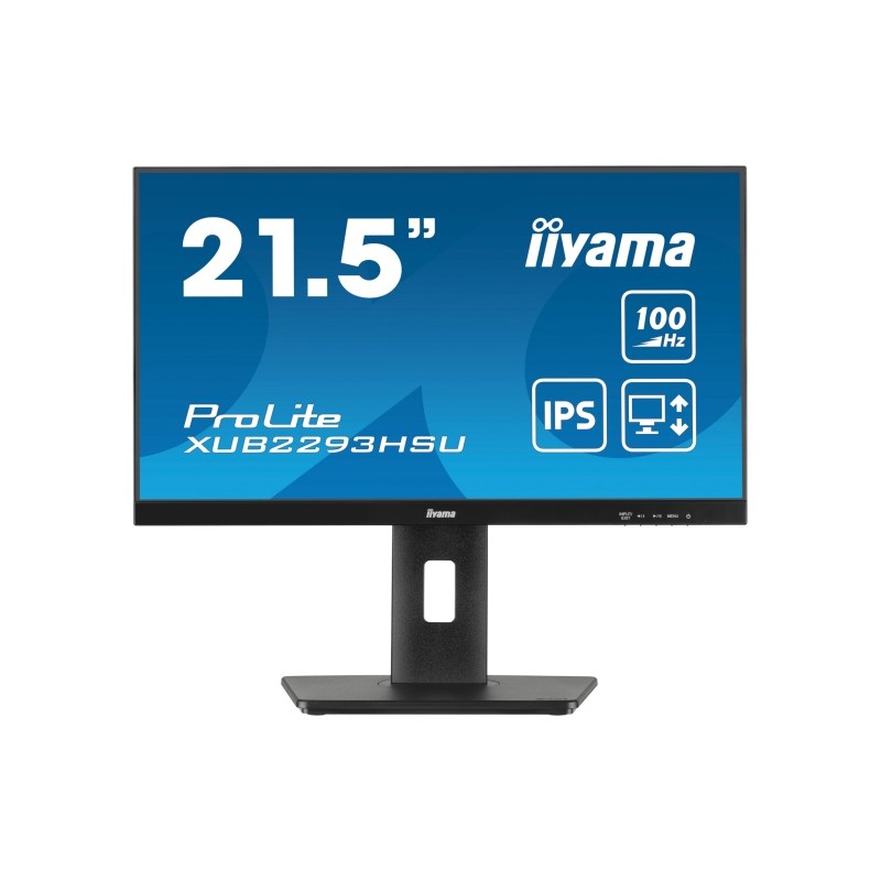 iiyama ProLite XUB2293HSU-B7 Monitorius 21.5'' IPS FHD 1920x1080, 1 ms, 300 cd/m2, 100 Hz, Juoda