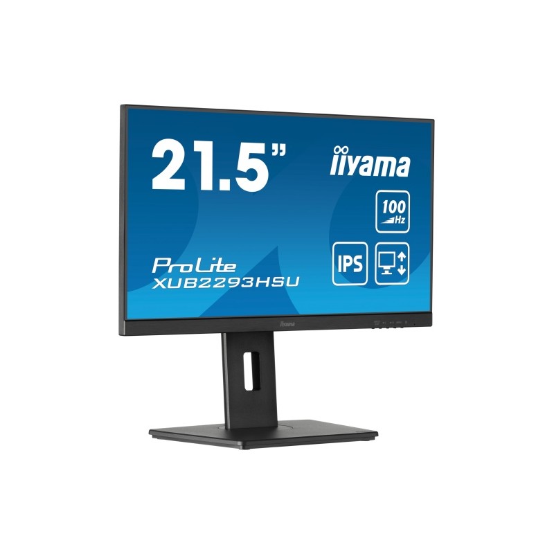 iiyama ProLite XUB2293HSU-B7 Monitorius 21.5'' IPS FHD 1920x1080, 1 ms, 300 cd/m2, 100 Hz, Juoda