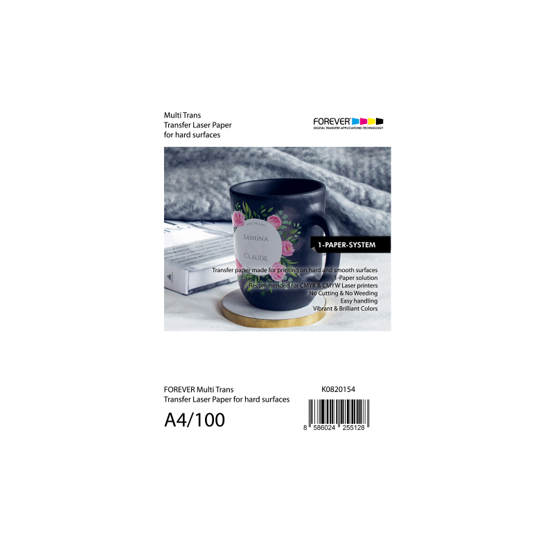 Termopernešimo popierius FOREVER Multi-Trans Laser Paper A4, 100 lapų, kietiems paviršiams