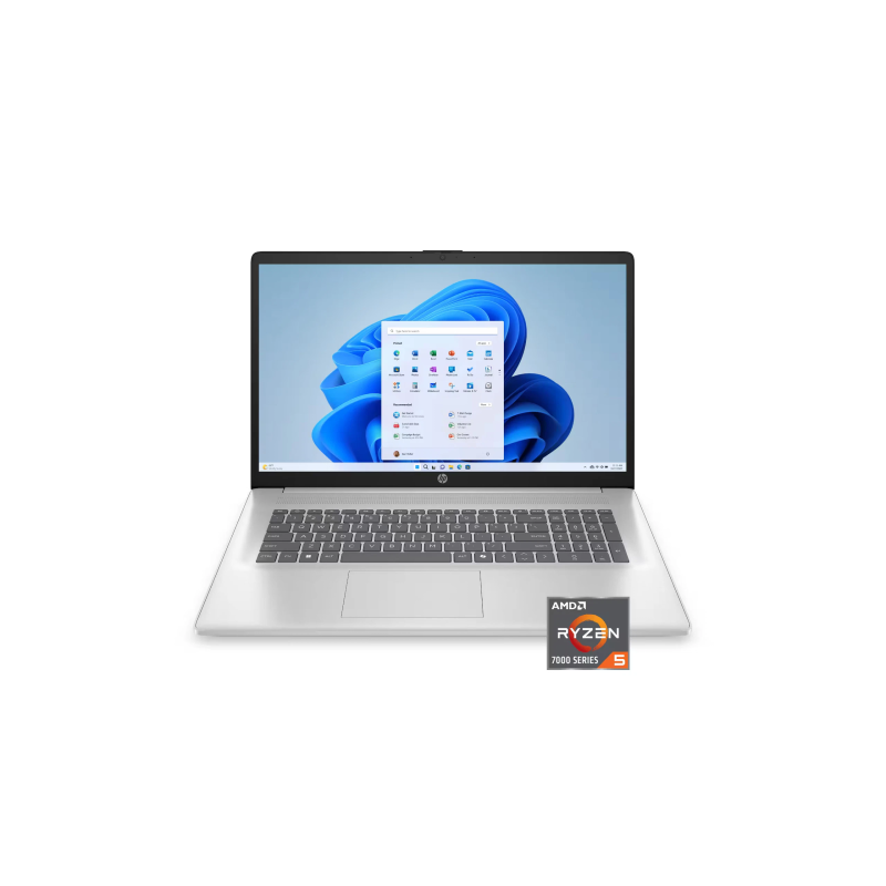 HP 17-cp2025 17.3'' FHD AMD Ryzen 5 7520U 8GB 512GB SSD W11H, Natural Silver (SPEC)