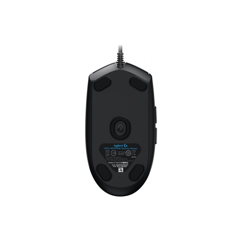 Pelė laidinė Logitech G102 LIGHTSYNC (910-005823),  juoda