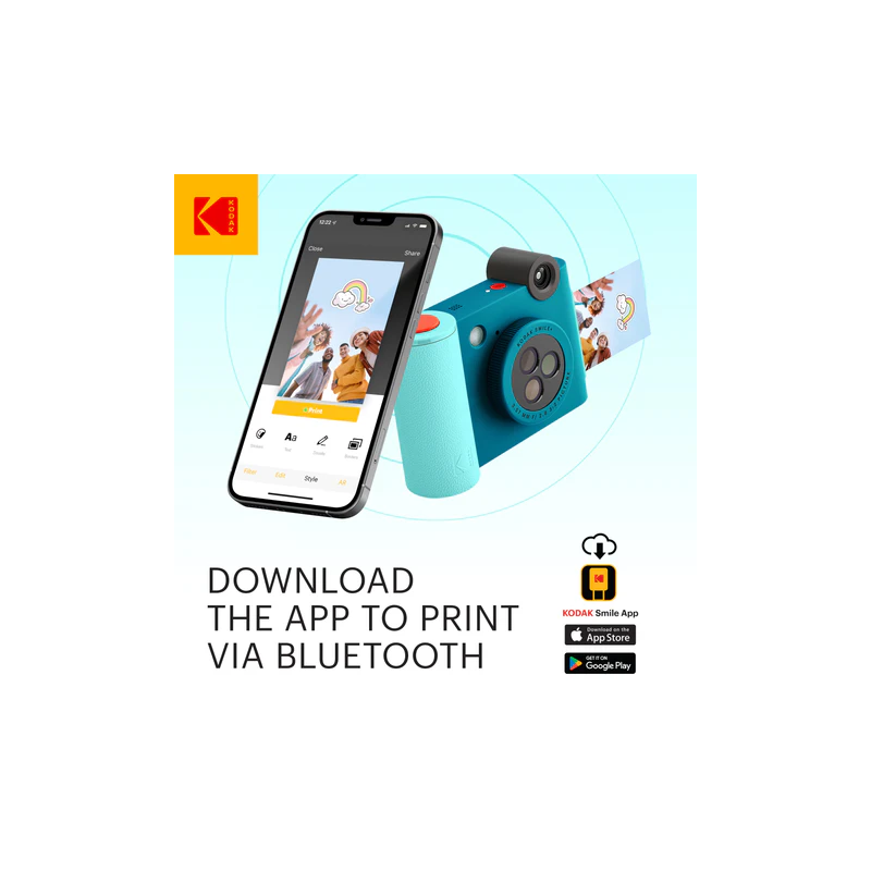 Kodak SMILE+ Momentinis fotoaparatas, 2x3'', Mėlyna