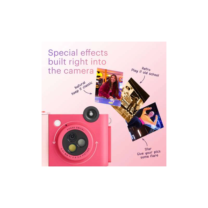 Kodak SMILE+ Momentinis fotoaparatas, 2x3'', Fuchsia