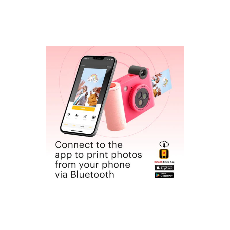 Kodak SMILE+ Momentinis fotoaparatas, 2x3'', Fuchsia
