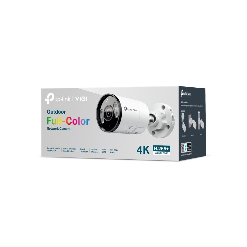 TP-Link InSight S385(4mm) VIGI 8MP Outdoor Full-Color Bullet Tinklo kamera