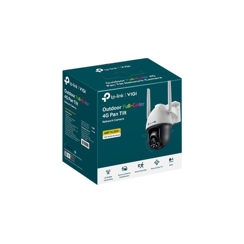 TP-Link VIGI C540-4G(4mm) 4MP 4G LTE Full-Color Wi-Fi Pan/Tilt Tinklo kamera
