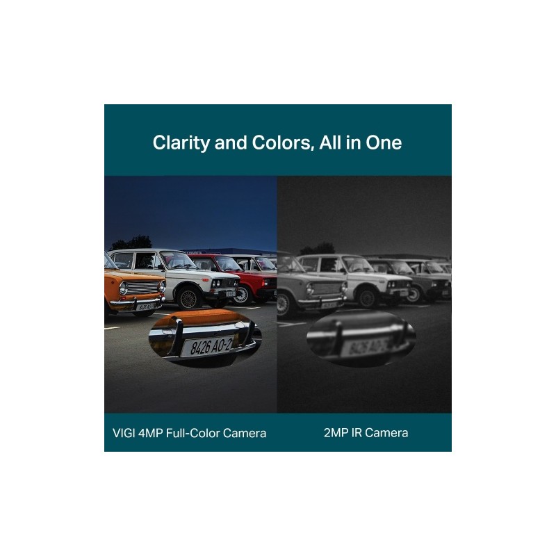 TP-Link VIGI C540V VIGI 4MP Outdoor Full-Color Dual-Lens Varifocal Pan Tilt Tinklo kamera