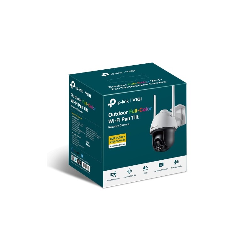 TP-Link VIGI C540-W VIGI 4MP Outdoor Full-Color Wi-Fi Pan Tilt Tinklo kamera