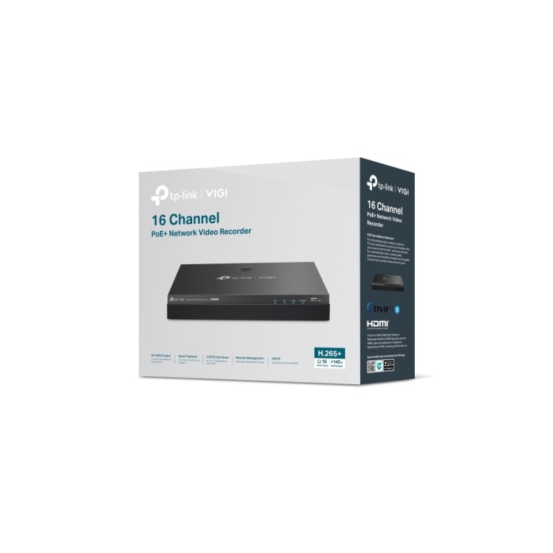 TP-Link VIGI NVR2016H-16MP 16 Channel PoE+ Tinklinis vaizdo įrašymo įrenginys