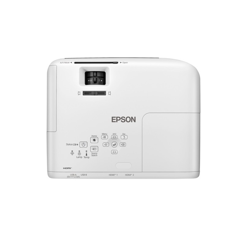 Epson EB-W55 Projektorius 3LCD WXGA 1200x800, 4000 ANSI lumens, USB, Wi-Fi, Balta