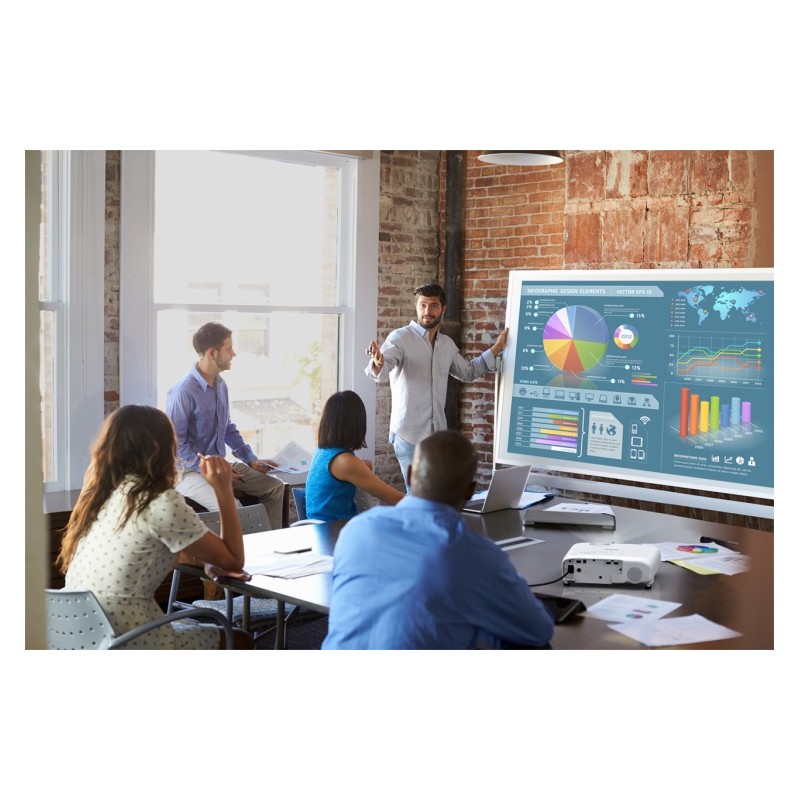 Epson EB-W55 Projektorius 3LCD WXGA 1200x800, 4000 ANSI lumens, USB, Wi-Fi, Balta