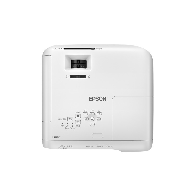 Epson EB-FH18 Projektorius 3LCD FHD 1920x1080, 4000 ANSI lumens, USB, Wi-Fi, Balta