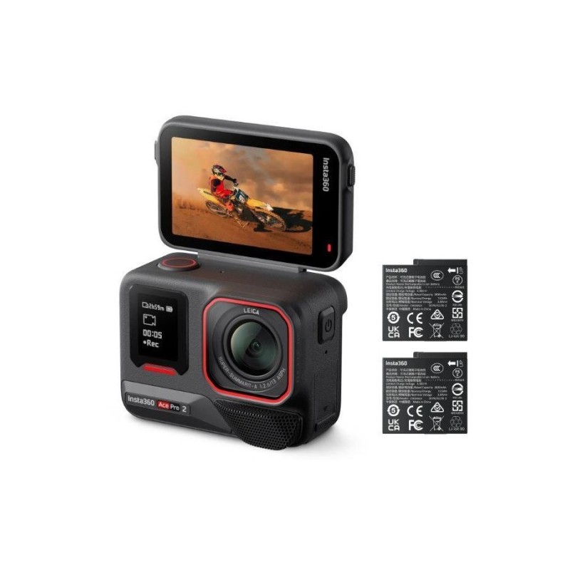 Insta360 Ace Pro 2 Dual Battery Bundle Veiksmo kamera, Juoda