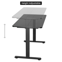 Reguliuojamo aukščio stalas Up Up Frigg Juodas