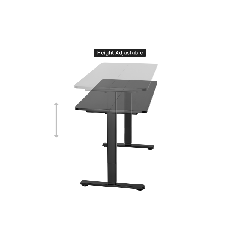 Reguliuojamo aukščio stalas Up Up Frigg Juodas