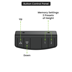 Reguliuojamo aukščio stalas Up Up Frigg Juodas