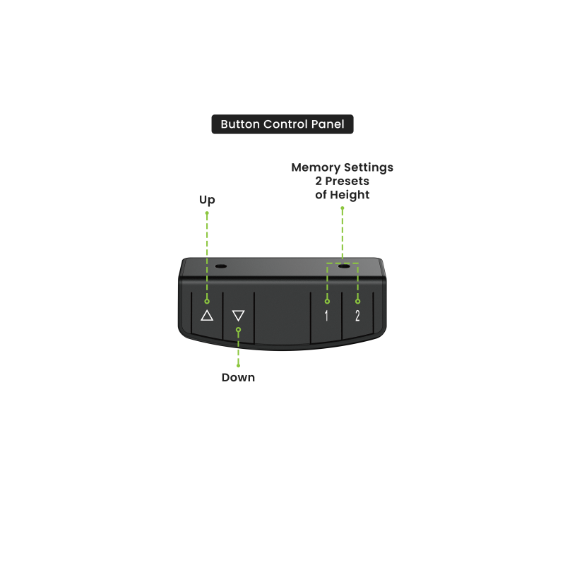 Reguliuojamo aukščio stalas Up Up Frigg Juodas
