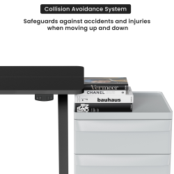 Reguliuojamo aukščio stalas Up Up Frigg Juodas