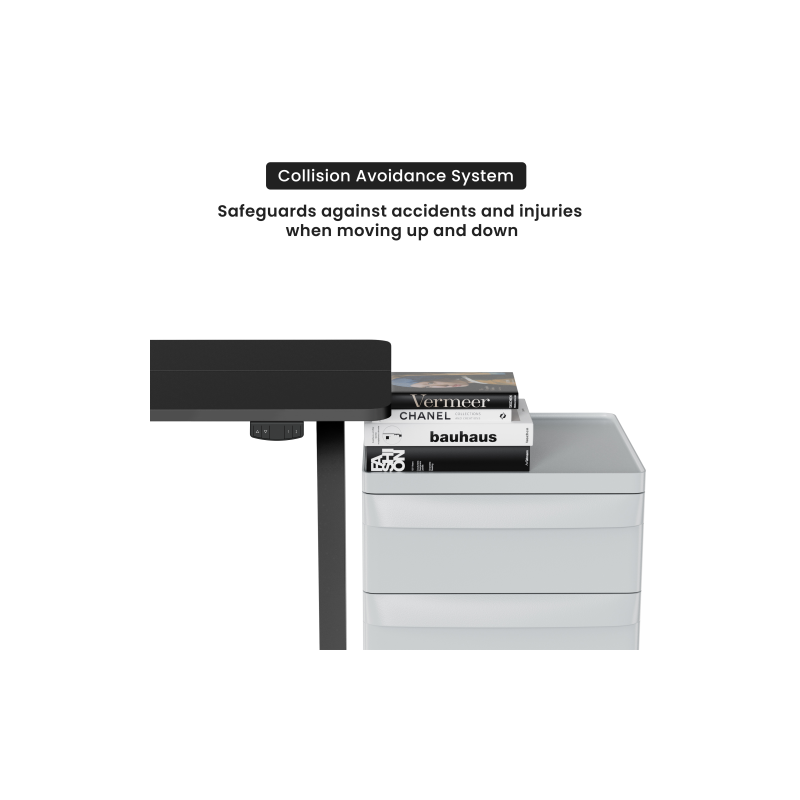 Reguliuojamo aukščio stalas Up Up Frigg Juodas