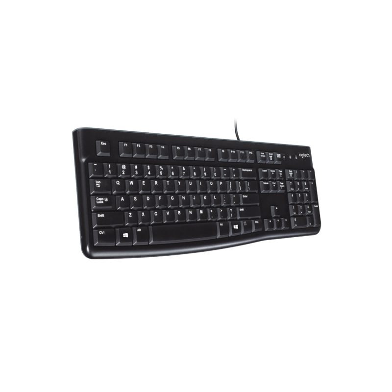 Klaviatūra laidinė Logitech K120 USB OEM - EMEA (US) (920-002590),  juoda