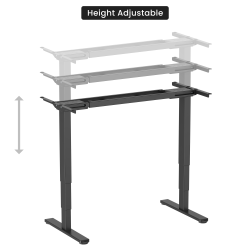 Reguliuojamo aukščio stalo rėmas Up Up Bjorn II, Juodas