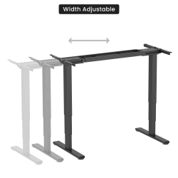 Reguliuojamo aukščio stalo rėmas Up Up Bjorn II, Juodas