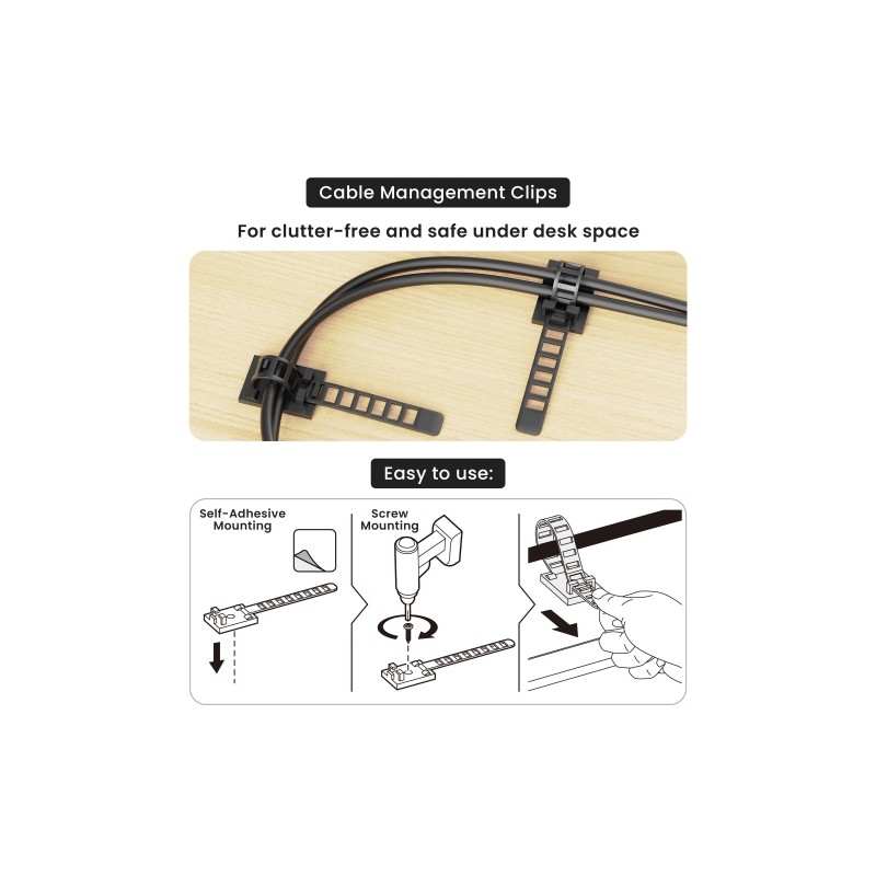 Reguliuojamo aukščio stalo rėmas Up Up Bjorn II, Juodas