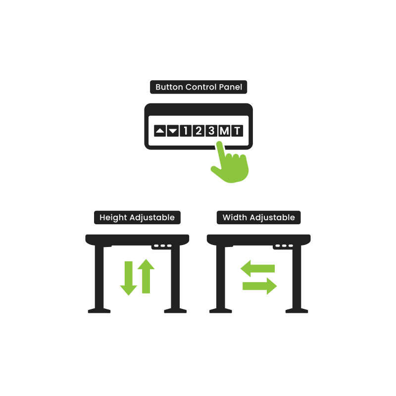 Reguliuojamo aukščio stalo rėmas Up Up Bjorn II, Pilkas