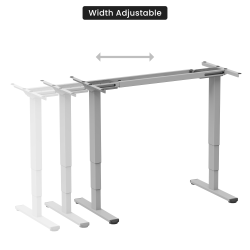 Reguliuojamo aukščio stalo rėmas Up Up Bjorn II, Pilkas