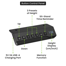 Reguliuojamo aukščio stalo rėmas Up Up Bjorn II, Pilkas