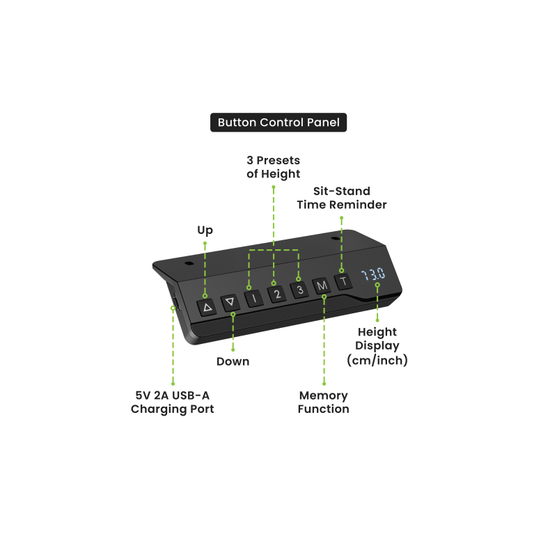 Reguliuojamo aukščio stalo rėmas Up Up Bjorn II, Pilkas