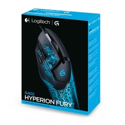Logitech G402 Hyperion Fury Laidinė žaidimų pelė USB-A 4000 DPI, Juoda