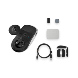 Logitech G Pro X2 Superstrike Belaidė žaidimų pelė RF Wireless 44000 DPI, Lunar Eclipse